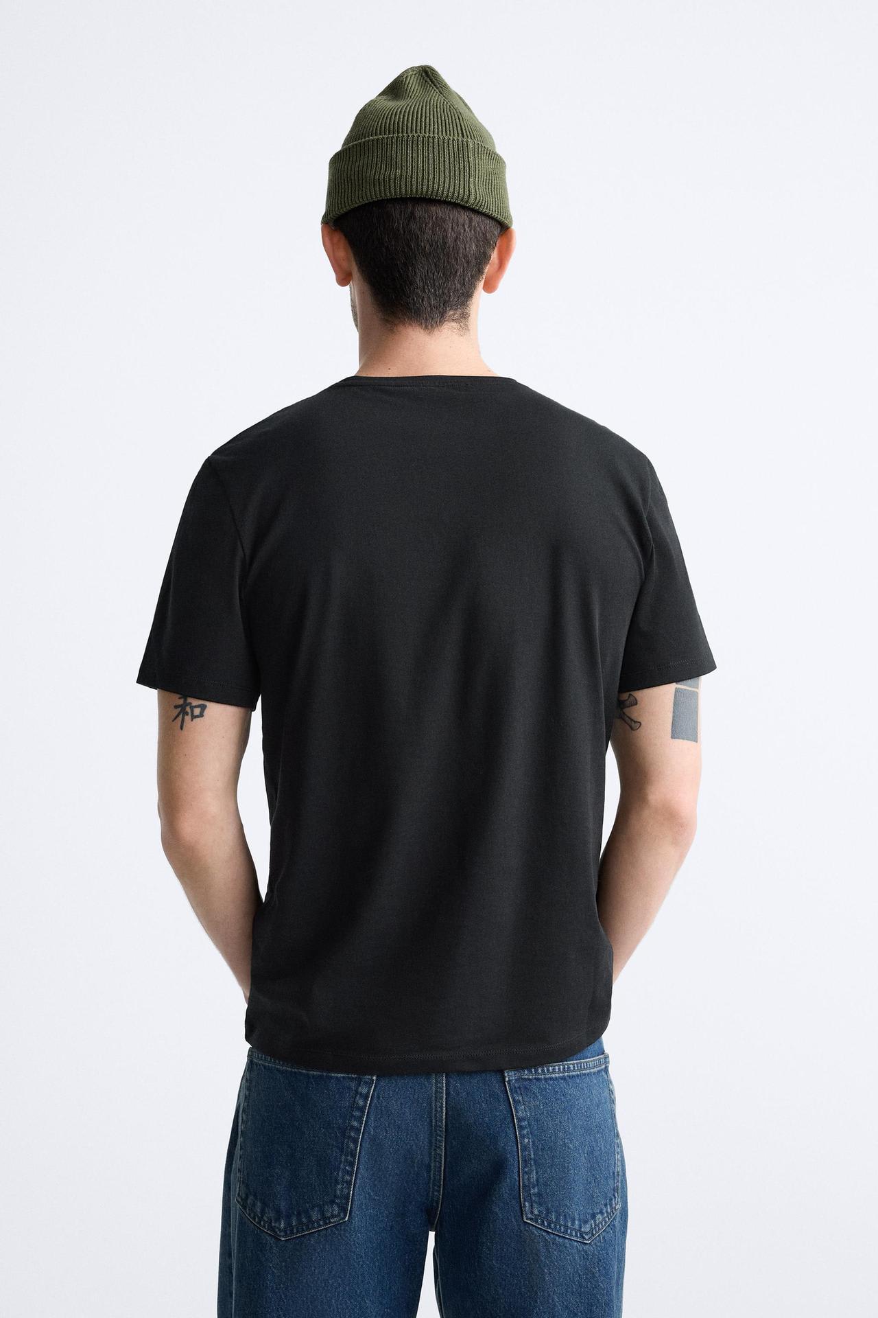 Camiseta básica slim fit Black - Image 3
